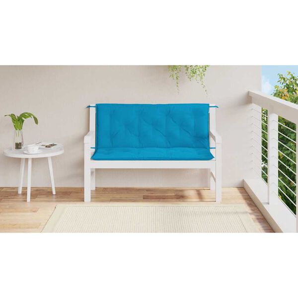 vidaXL Gartenbank-Auflage Hellblau 120x(50+50)x7 cm Oxford-Gewebe