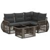 vidaXL Gartensofa-set 5 stk. Grau und Dunkelgrau Poly-Rattan