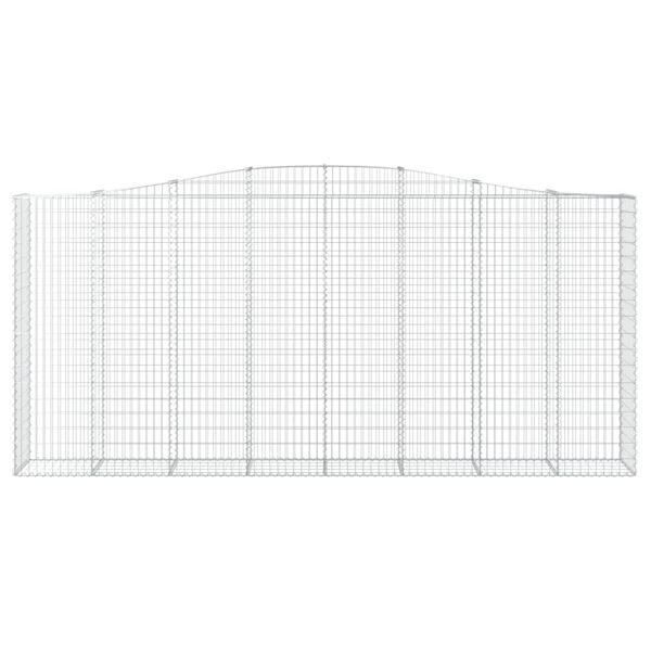 vidaXL Gabionen mit Hochbogen 5 Stk. 400x50x180/200cm Verzinktes Eisen