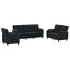 vidaXL Sofa-Set 3 pcs Schwarz Samt