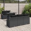 vidaXL Gartensofa-set mit Speicher 6 pcs Schwarz Poly-Rattan