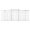 vidaXL Gabionen mit Hochbogen 25Stk. 400x30x140/160cm Verzinktes Eisen
