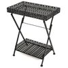 vidaXL Beistelltisch Klappbar Vintage Metall 58 x 35 x 72 cm Schwarz
