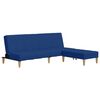 vidaXL Schlafsofa 2-Sitzer mit Hocker Blau Stoff