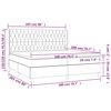 vidaXL Boxspringbett mit Matratze Schwarz 200x200 cm Stoff