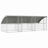 vidaXL Hundek&auml;fig 3 stk. Silber 6 x 2 x 2 m Verzinkter Stahl