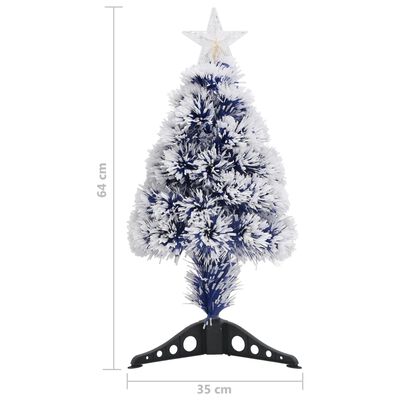 vidaXL Künstlicher Weihnachtsbaum mit Beleuchtung 64 cm Glasfaser