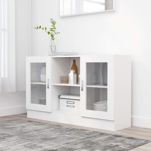 vidaXL Vitrinenschrank Wei&szlig; 120x30,5x70 cm Holzwerkstoff