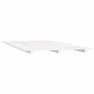 vidaXL Massivholzbett Weiß 75x190 cm Kiefer