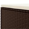 vidaXL 7-tlg. Garten-Lounge-Set mit Kissen Braun Poly Rattan