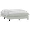 vidaXL Boxspringbett mit Matratze Hellgrau 160x210 cm Samt
