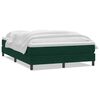 vidaXL Boxspringbett mit Matratze Dunkelgr&uuml;n 160x220 cm Samt
