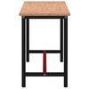 vidaXL Werkbank 200x55x81,5 cm Massivholz Buche und Metall