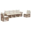 vidaXL Gartensofa-set 6 pcs Beige Poly-Rattan
