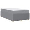 vidaXL Bettrahmen mit Matratze Hellgrau 120 x 190 cm Stoff