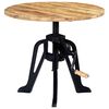 vidaXL Beistelltisch 60&times;(46-63) cm Massivholz Mango und Gusseisen