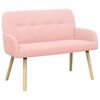 vidaXL 2-Sitzer Sofa mit Massivholzbeinen Rosa Boucl&eacute;