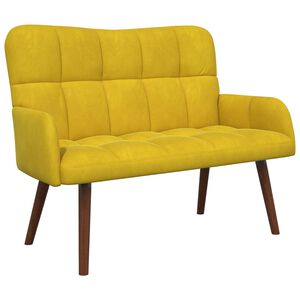 vidaXL 2-Sitzer Sofa Gelb 115 x 61 x 87 cm Samt