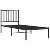 vidaXL Bettgestell mit Kopfteil Metall Schwarz 75x190 cm