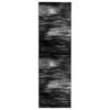 vidaXL Teppichl&auml;ufer FLORNES Gewebt Schwarz Pinselstriche 67 x 200 cm