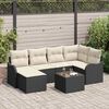 vidaXL Gartensofa-set Schwarz Poly-Rattan