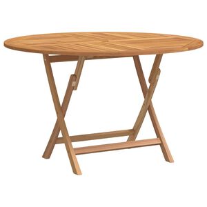 vidaXL Gartentisch Klappbar &Oslash; 110x75 cm Massivholz Teak