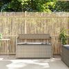 vidaXL Gartenbank mit Stauraum und Kissen Hellgrau Poly Rattan