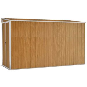vidaXL Wandmontiertes Gartenhaus Braun 118 x 288 x 178 cm Verzinkter Stahl