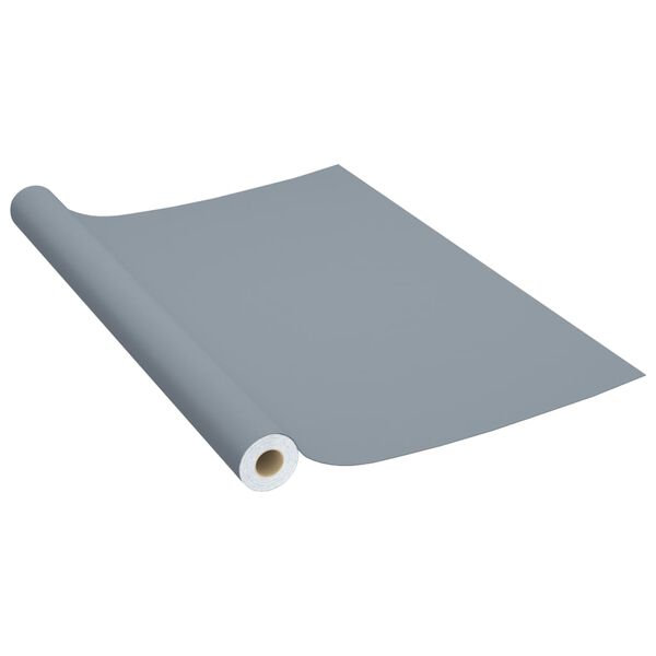 vidaXL Möbelfolien Selbstklebend 2 Stk. Grau 500x90 cm PVC