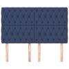 vidaXL Kopfteil Blau 160 x 7 x 118/128 cm Stoff