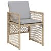 vidaXL Garten Essgruppe 5 pcs Beige Poly-Rattan