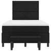 vidaXL Boxspringbett mit Matratze Schwarz 120 x 190 cm Stoff