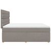 vidaXL Boxspringbett mit Matratze Taupe 180x200 cm Stoff