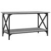 vidaXL Couchtisch Grau Sonoma 80x45x45 cm Holzwerkstoff und Eisen