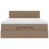vidaXL Ottoman-Bett mit Matratze Cappuccino-Braun 140x190cm Kunstleder
