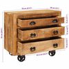 vidaXL Beistellschrank Braun 70 x 38 x 63 cm massives Mangoholz