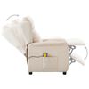 vidaXL Massagesessel Elektrisch Creme Stoff