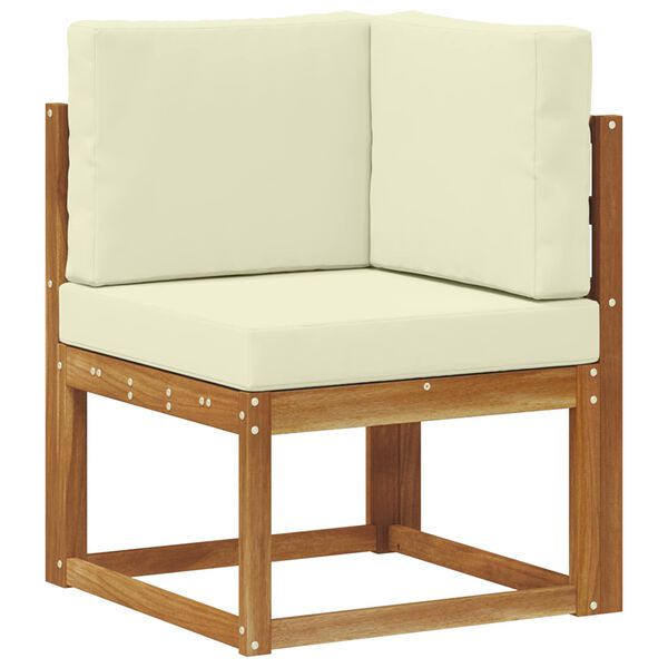 vidaXL Outdoor-Sofagarnitur mit Kissen 7 pcs Natur und Creme