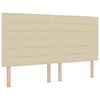 vidaXL Bettgestell mit Kopfteil Creme 180 x 200 cm Stoff