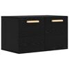 vidaXL Wandschrank Schwarz Eichen-Optik 60 x 36,5 x 35 cm
