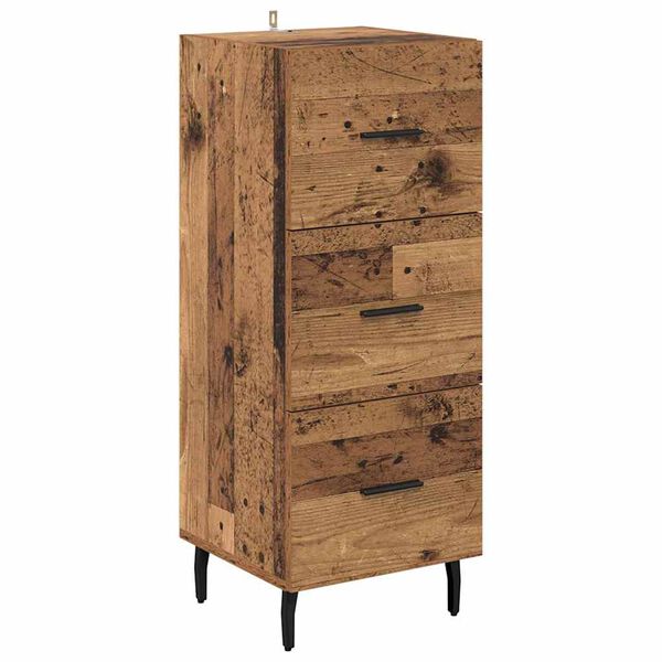 vidaXL Sideboard Altholz 34 x 34,5 x 90 cm Holzwerkstoff