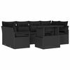 vidaXL Gartensofa-set 7 stk. Schwarz Poly Rattan