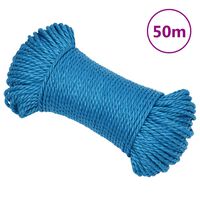 vidaXL Arbeitsseil Blau 3 mm 50 m Polypropylen