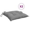 vidaXL Stuhlkissen 2 Stk. Grau 50x50x7 cm Oxford-Gewebe