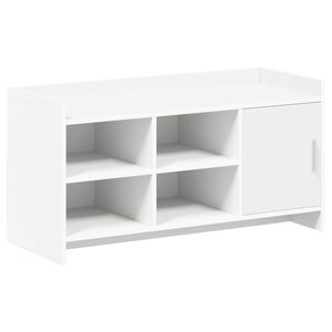 vidaXL Schuhschrank mit Speicher Wei&szlig; 100 x 39,5 x 51 cm Holzwerkstoff
