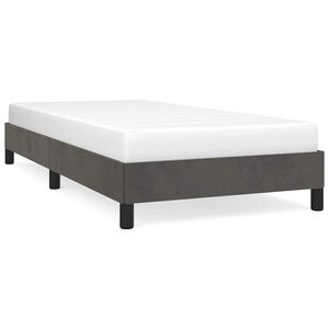 vidaXL Bettgestell ohne Matratze Dunkelgrau 80x200 cm Samt