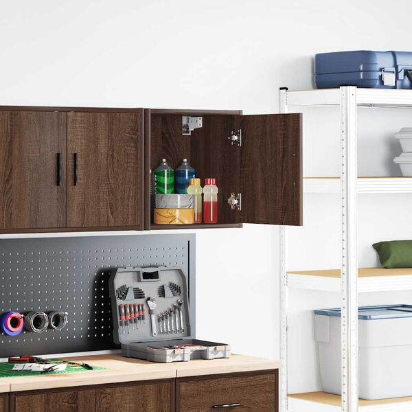 vidaXL Garagen-Wandschrank Braun Eichen-Optik Holzwerkstoff