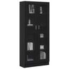vidaXL B&uuml;cherregal Schwarz Eichen-Optik 82,5 x 30,5 x 185 cm