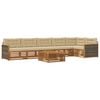 vidaXL Outdoor-Sofagarnitur mit Kissen 7 pcs Natur und Beige