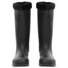 vidaXL Gummistiefel mit Herausnehmbarem Innenfutter Schwarz Gr. 44 PVC